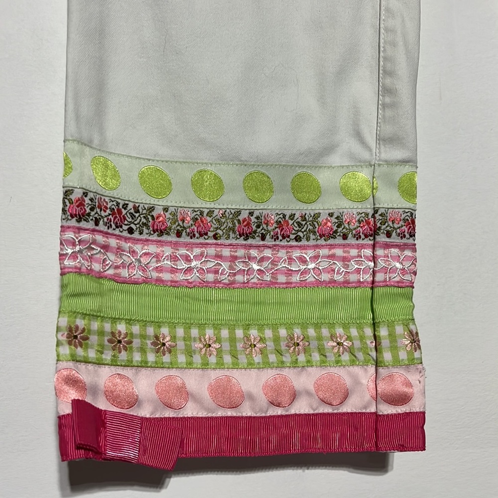Lilly Pulitzer White Trendy Jean Ribbon White Label Denim Jeans Size 2 - Picture 4 of 10
